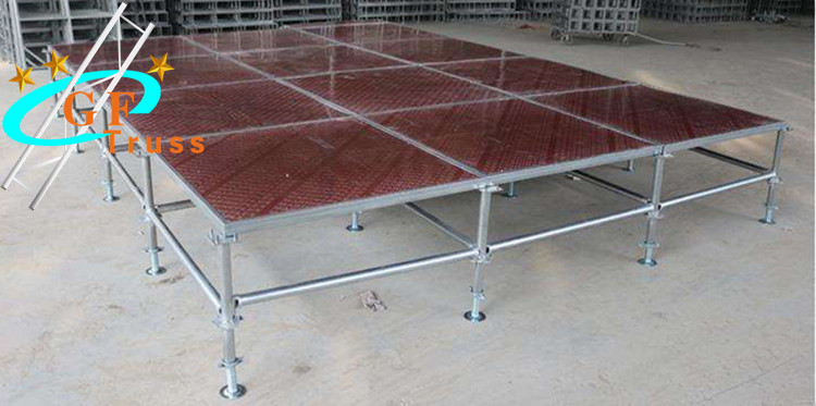 Platform 6061-T6 Aluminum Truss Stage Movable Scaffolding