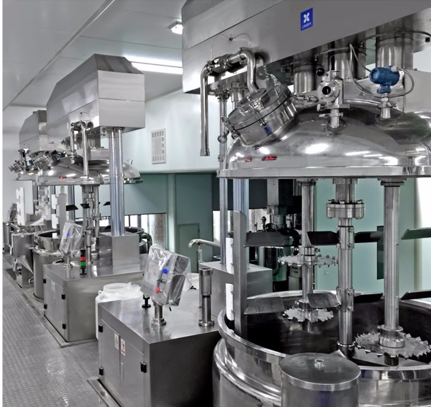22KW Toothpaste Making Machine Toothpaste Mixing Machine Multi Stage Vacuum System