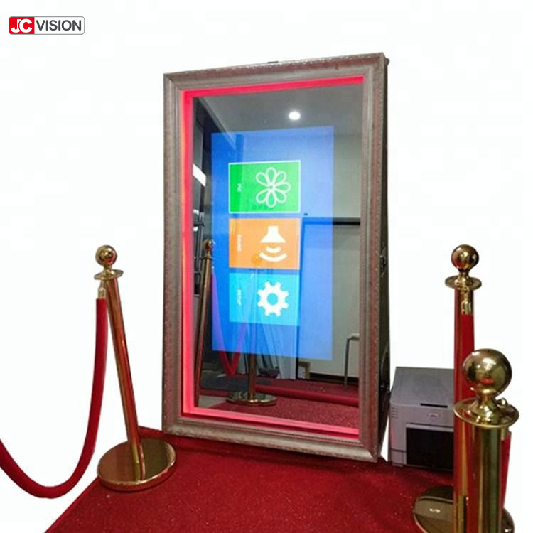 55inch 65inch Photo Booth Mirror , Wedding Portable Magic Mirror Photo Booth Kiosk