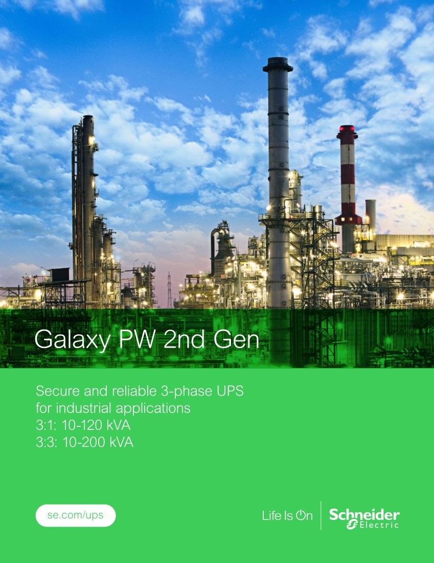 3 Phase Galaxy PW UPS 2nd Gen 30kVA 220VAC - 384VDC With LCD Display