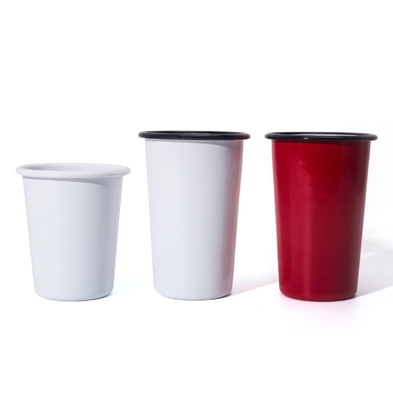 Elegant Promotional Gift Enamelled Cup Water Cup Logo Customized