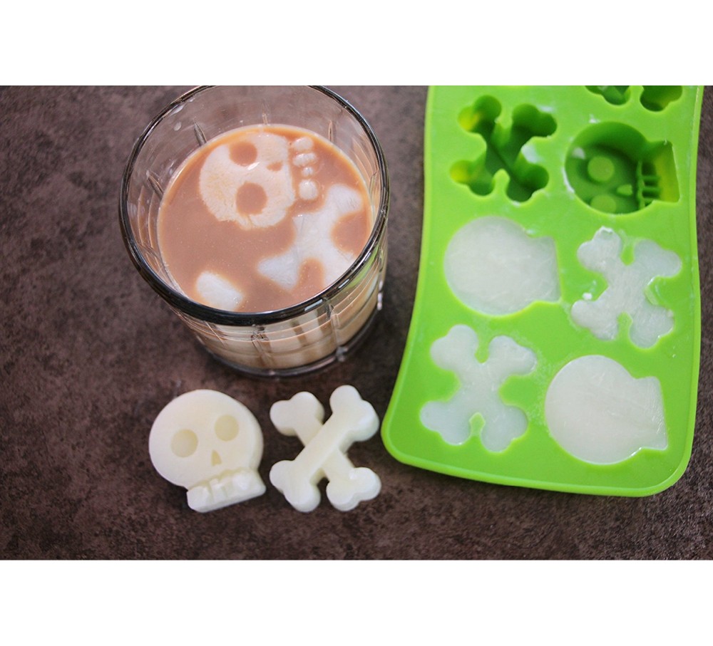 Crossbone easy release shaped ice cream wholesale non plastic make your own custom personalized silicone ice cube tray mold