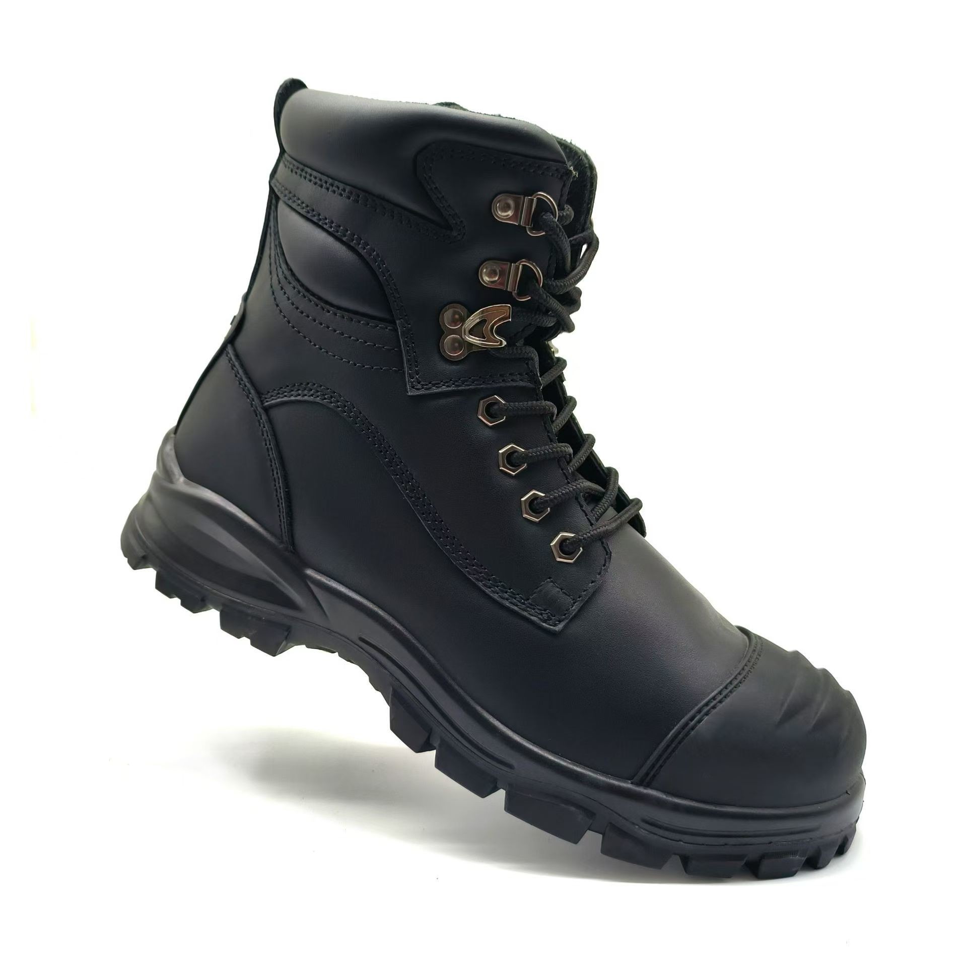 Mid Top Style Martin Boots Anti Impact / Anti Puncture TPU Toe Cap Boots Black