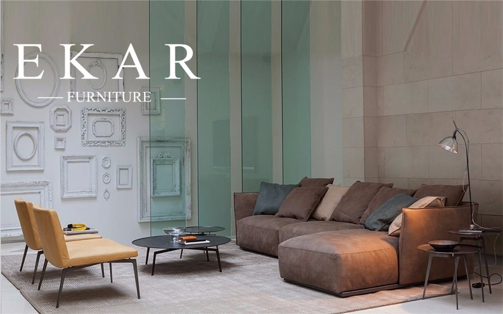 European Modern Simple Style Home Furniture Genuine Leather Sofa Sets Design ZZ-T-030