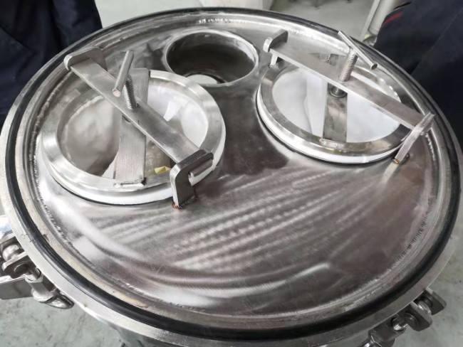 Liquid Bag Filter Housing Assembly Sugar Industry Lifting Lug Flange Type