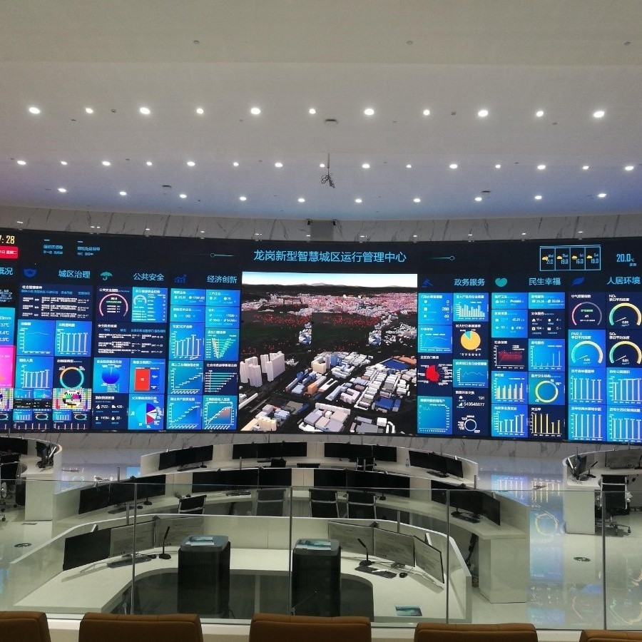 High Refresh Rate 3840HZ P1.5 P1.8 P2mm Indoor Fixed Installation LED Fixed LED Screen For Full Color Broadcasting