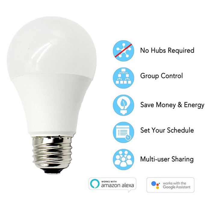 Ultra Long Lifetime WIFI Smart LED Light Bulb Phone App Control For Home Decoration