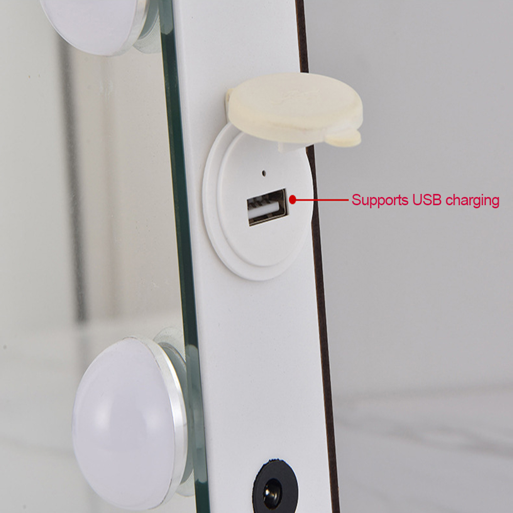 Extra LOGO Genuine Black Chorome Make Up Makeup Full Wall Light Led Home Decor Hollywood With Lighting Mirror