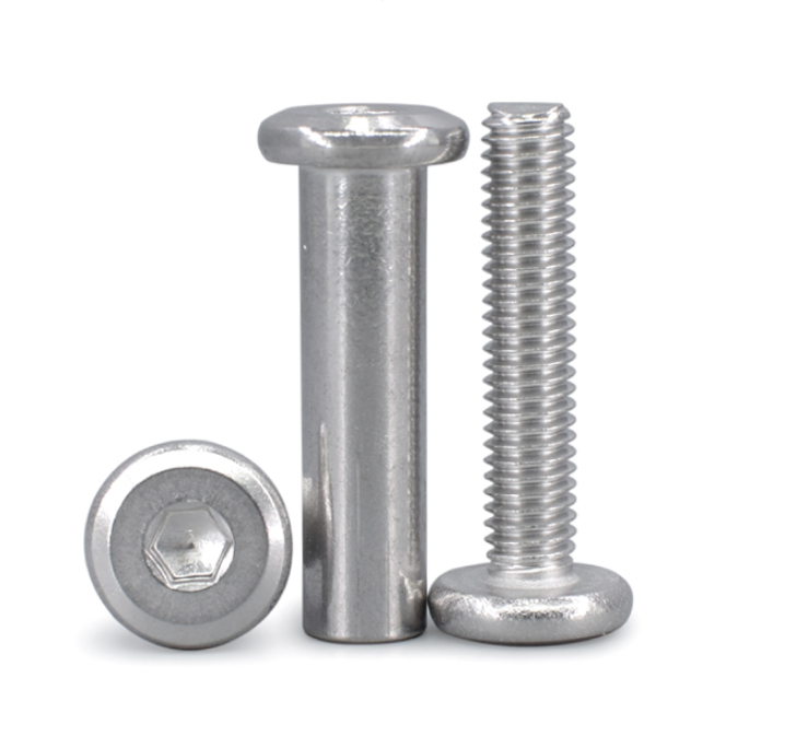 Flat Head Hexagon Socket Sleeve Barrel Connector Nut Stainless Steel Sleeve Barrel Nut