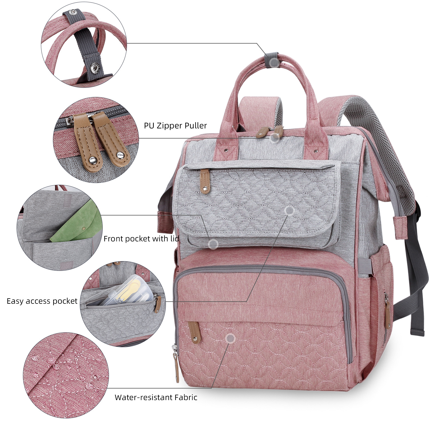 OEM ODM Maternity Nappy Bag ISO9001