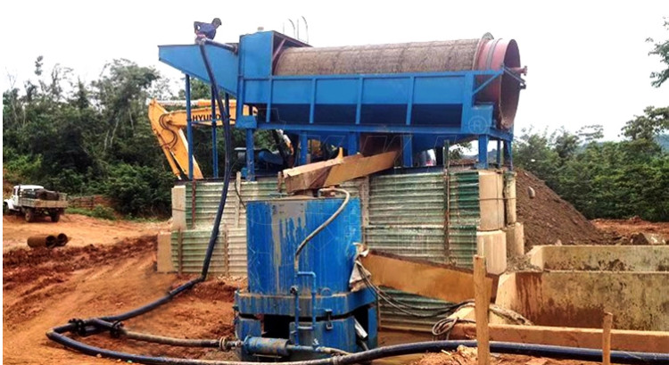 Portable Placer Gold Trommel Screen Washing Plant