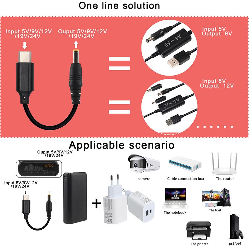 Trigger 12v White 12V Usb-C Dc 15v Type 20V Converter 5525mm Usb-C DC Pd Trigger