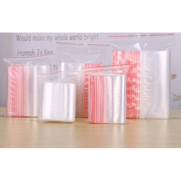 high quality 100% LDPE durable clear poly reclosable zip bags plastic resealable ziplock bags