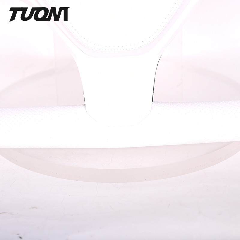 White Leather Tesla Carbon Fiber Steering Wheel Model X Model S
