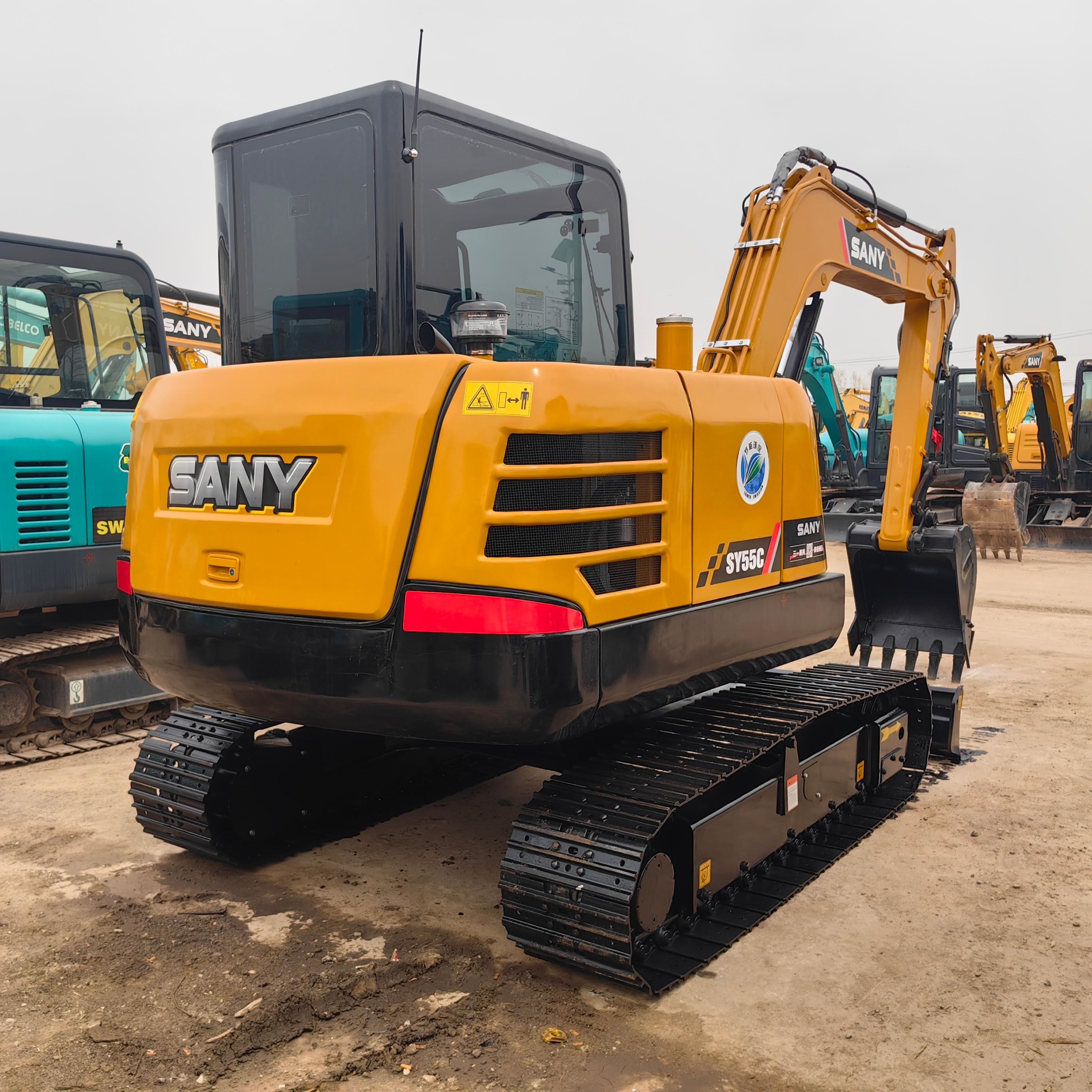 95% New Used SANY Excaavtors SY55C 5 Ton Mini Hydraulic Crawler Digger