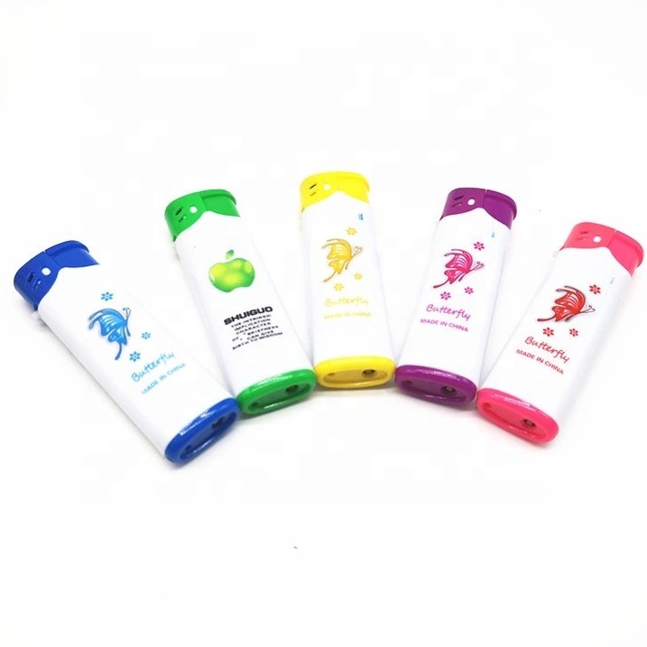 Wholesale Price Multi Colored Refillable Windproof Plastic Lighter