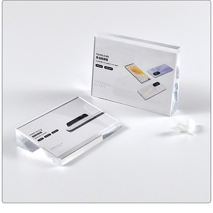 A4 A5 Size Acrylic Price Sign With Strong Magnetic Bases Standing Slanted Display Signs