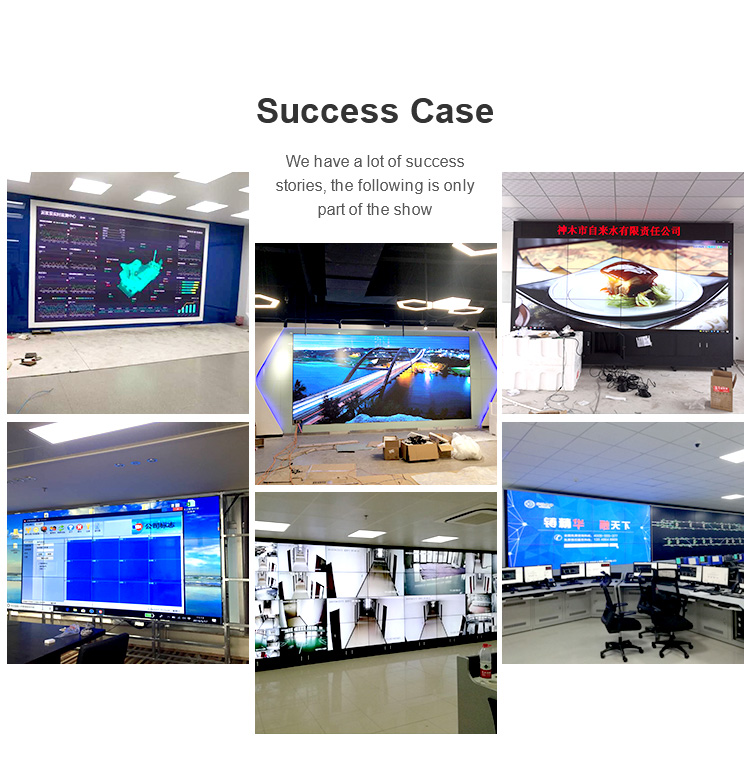 8ms 55 Inch LCD Advertising Full Hd Video Wall Floor Standing TFT Type 4000:1 Contrast Ratio