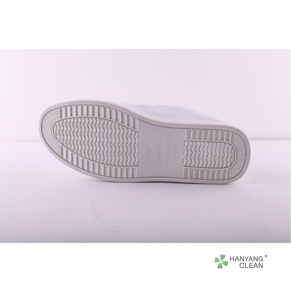 Wholesale Factory white four eyes breathable esd electronics canvas shoes for cleanroom