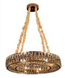 Energy Saving Smokey Gray Contemporary Crystal Chandelier Supports Customization