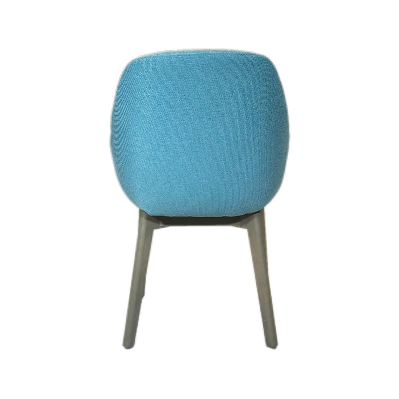 Hotel Furniture Wholesale Northern Europe Fabric Solid Wood Chair for Dining Room