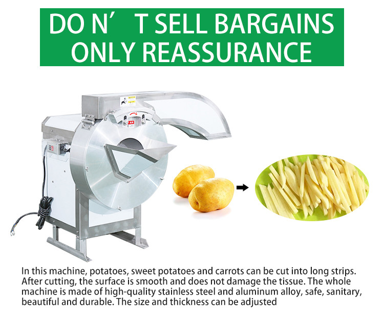 High Efficiency Automatic Vegetable Cutting Machine For Industrial Use Potato Chips Cutting Machine