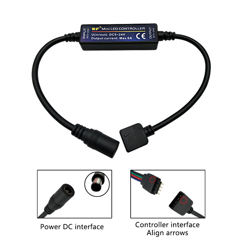 DC Dual Color Temperature LED Controller Dimmer With 17 Key Wireless RF Remote Control