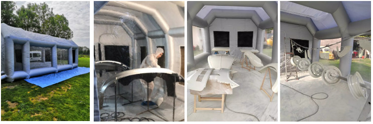 Water Proof Inflatable Spray Booth Airtight Frame Mobile Car Tent
