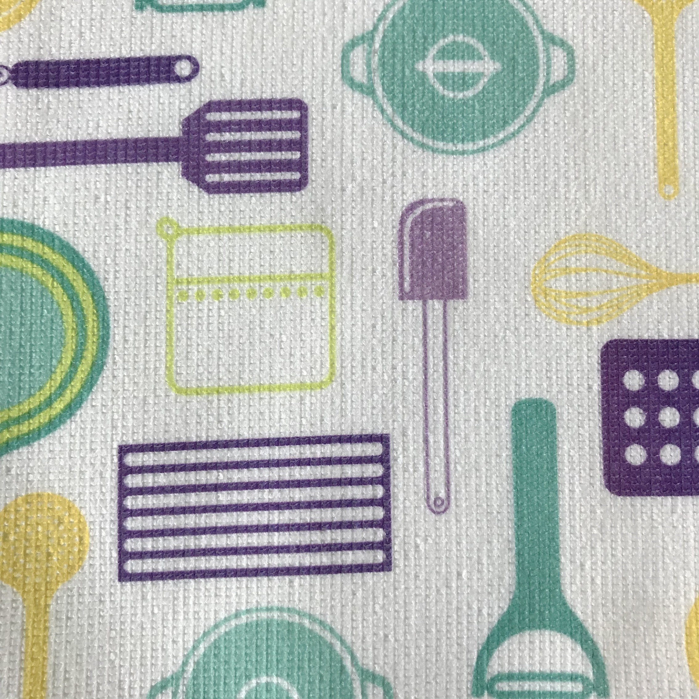Cute printed microfiber absorbing water kitchen useage dry wipes thick and good quality