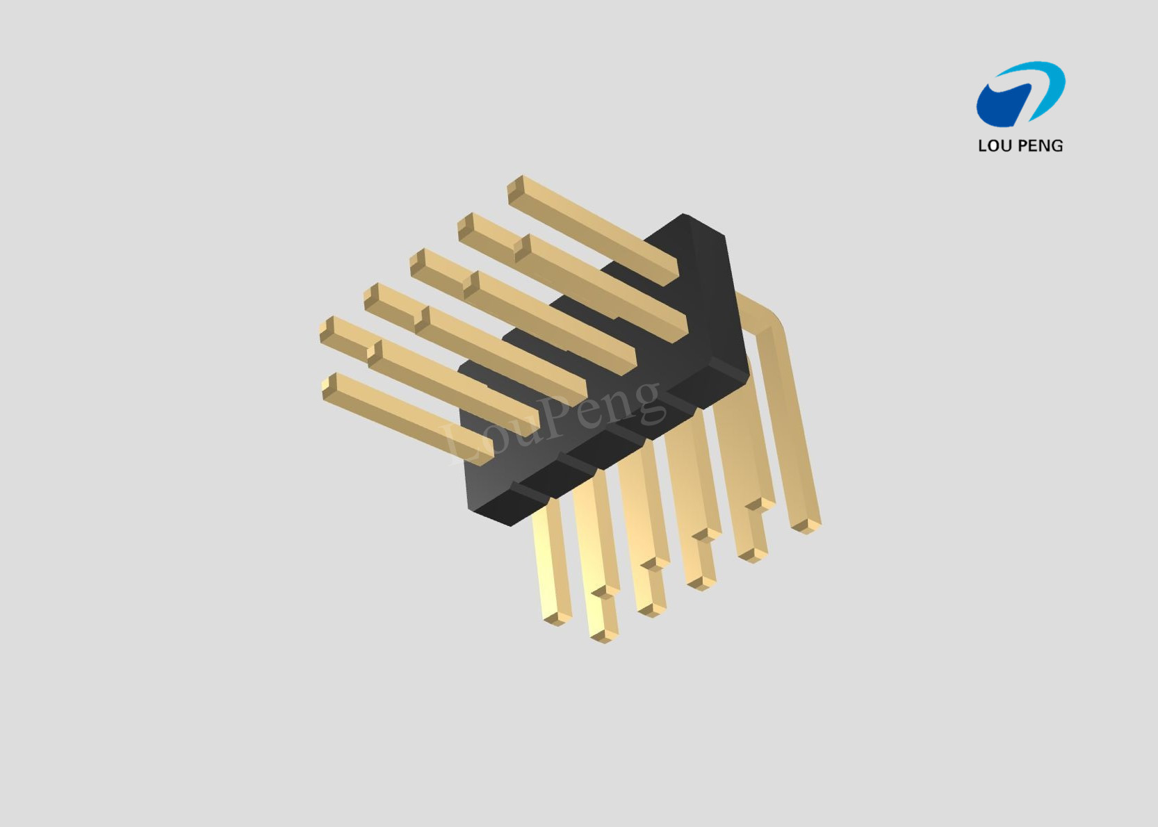 Pin Header 2x05pin 1.27mm pitch horizontal 90 degree