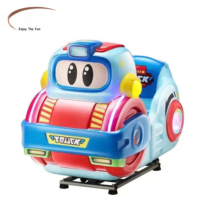 Dreamland Cartoon police car amusement machine kiddie rides coin operated fiberglass 15LCD screen kids electric rocking car