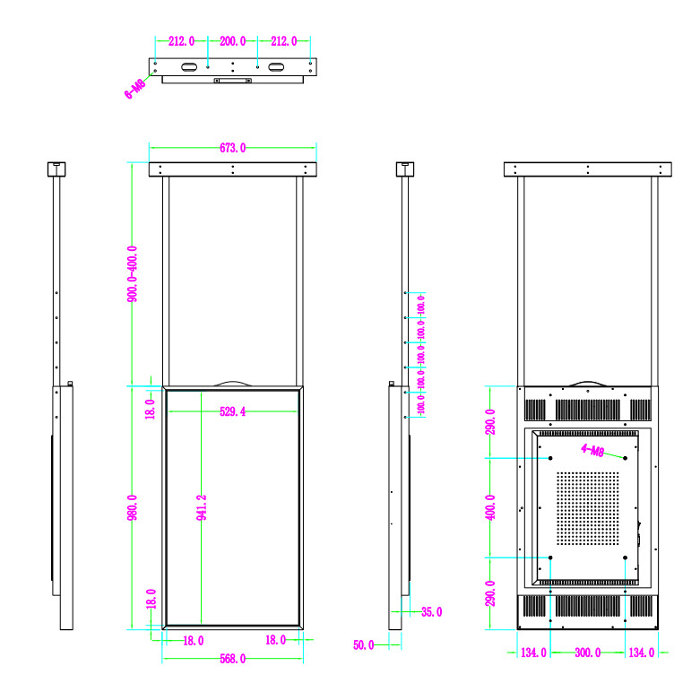 43 Inch High Brightness Window Lcd Display Module Shop Advertising