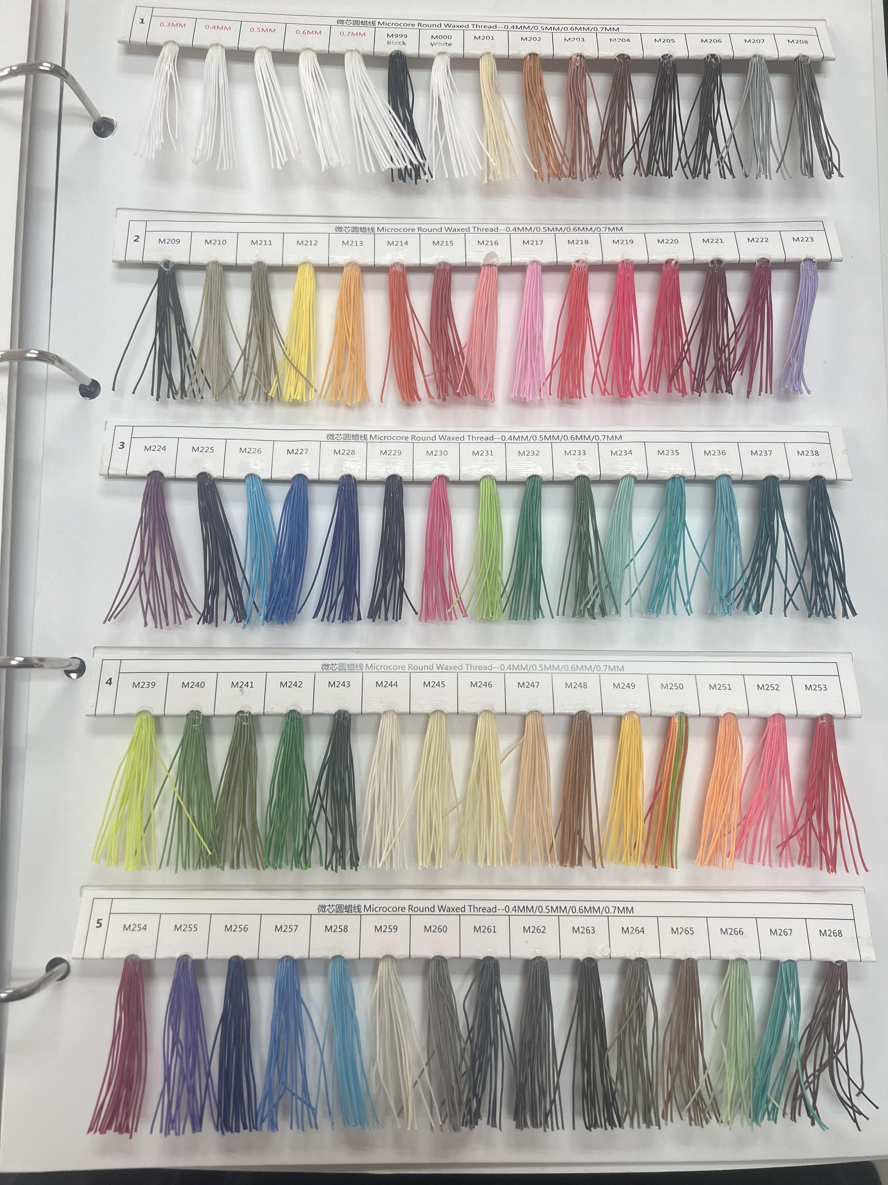 PVC Coated Yarn High Strength Polyester Round Coating Yarn Waxed Sewing Thread