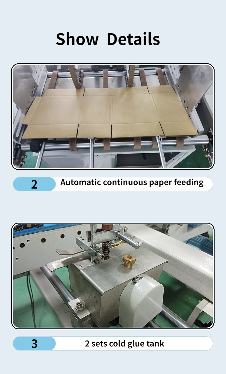 Advanced CQT-800WK-2 Corrugated Paper Box Folder Gluer Machine for Cardboard Boxes