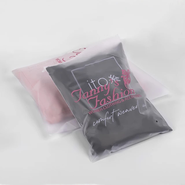 Custom Biodegradable Transparent Slider Lock Frosted Zipper Packaging Bags