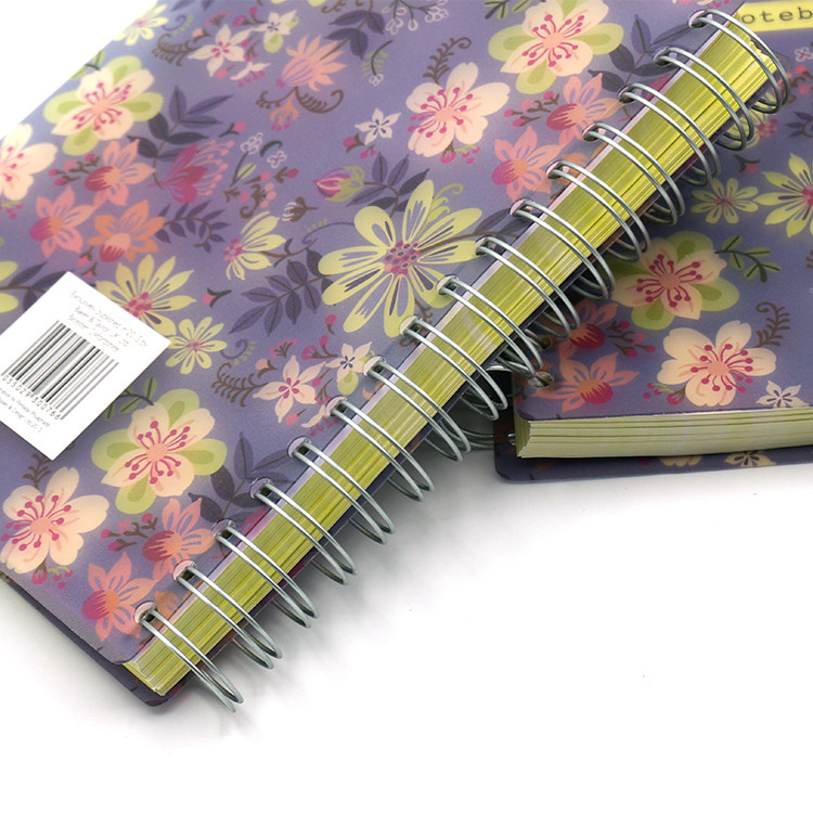 Frosted Spiral Notebook Printing Plastic Cover Bound Diray Custom 65C
