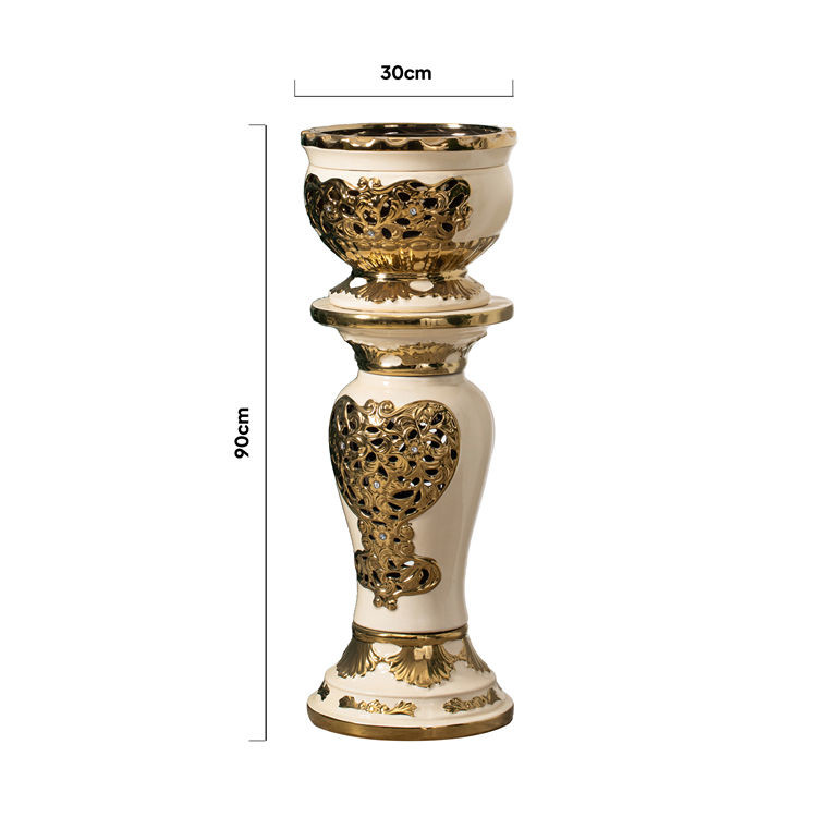 Fashion Roman Column Pillar Indoor Decor Vases Luxury Home Decoration Ceramic Flower Vase For Wedding Decoration