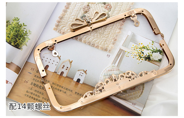 Vintage Wedding Bag Bowknot Purse Clutch Frames 205mm*75mm