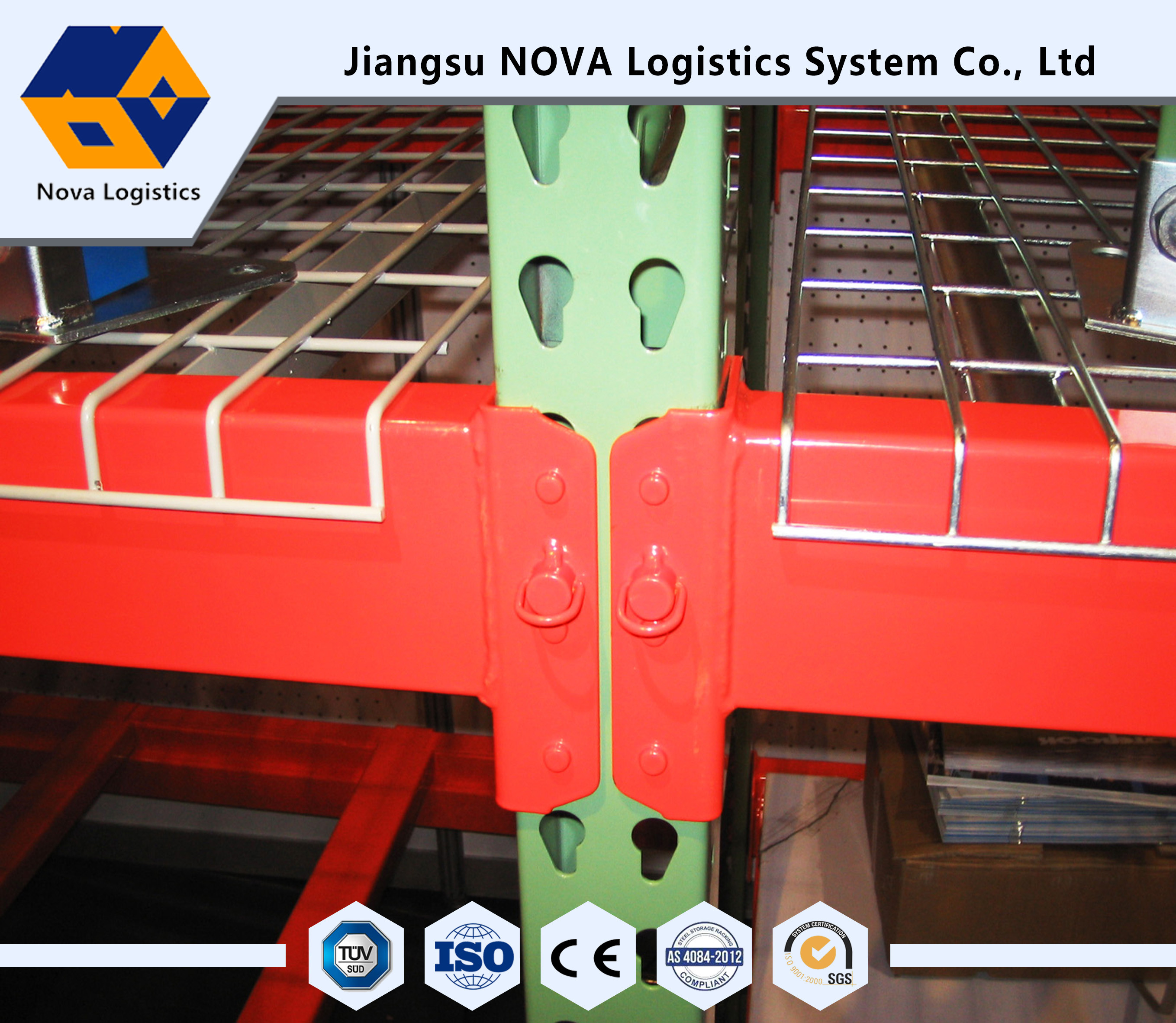 Large Capacity Heavy Duty Pallet Racking Powder Coating Finishing