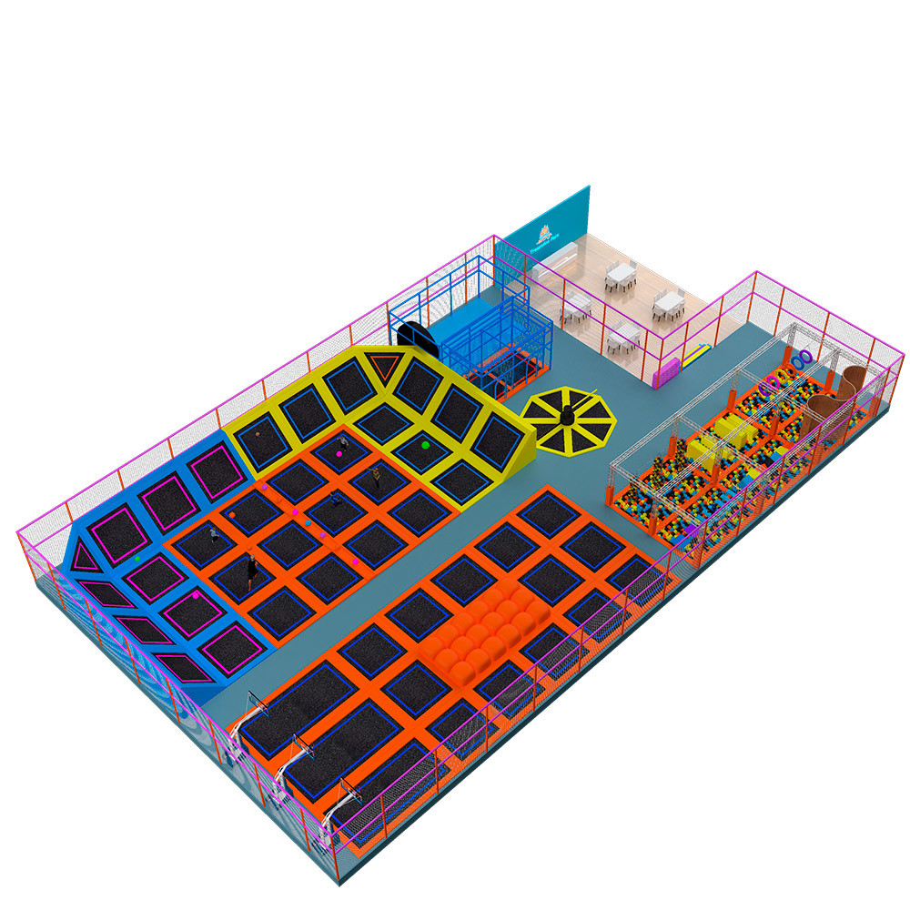 SGS Approved Bounce Indoor Trampoline Park Castle Theme Nylon Material