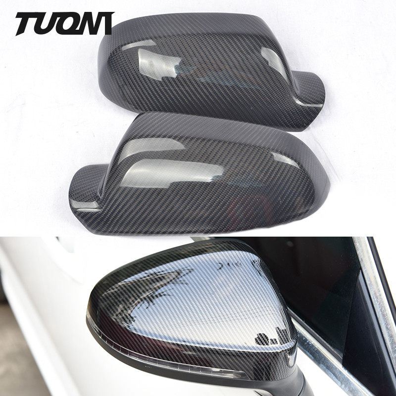 Real Carbon Fiber Mirror Cover Rearview Side Mirror Caps Audi A3 A4 A5 B8.5 B8K