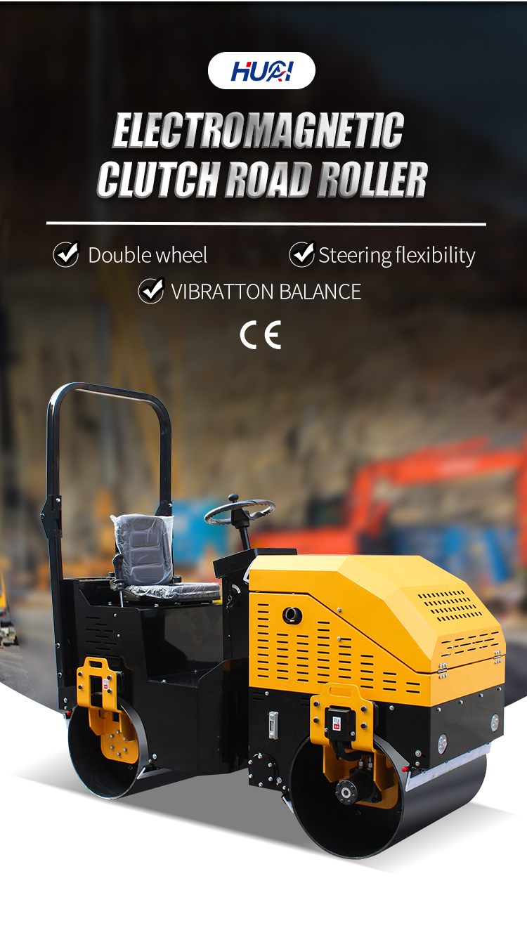 Road Machine 2000kg 3000kg 2ton 3ton Mechanical Articulated Road Roller With Double Drum
