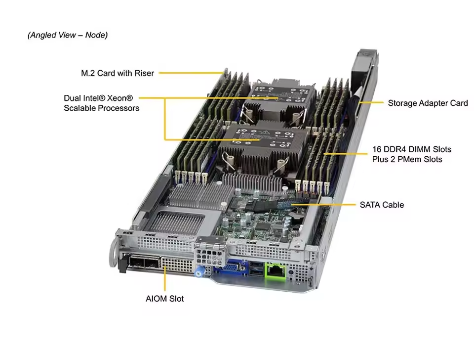 SuperServer SYS-220BT-HNTR 2U Rackmount Server with MCX653105A-HDAT*4 Network card
