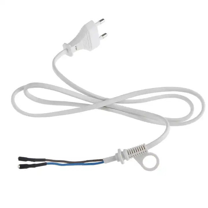 PVC / RUBBER K04 2 pin eu plug electric Supply KC dryer ac approved extension cord wire electric high power cords plug