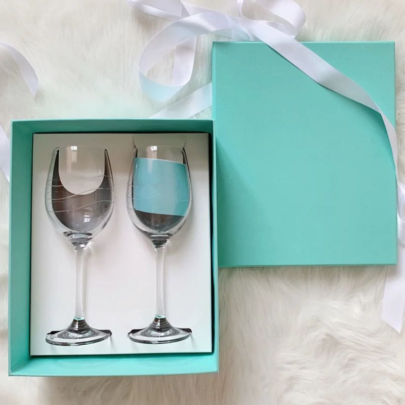 Customized Printing Kraft Paper Brown White Packaging Fashion Packing Cardboard Corrugated Display Case Gift Carton Box for Champagne Glass Mug