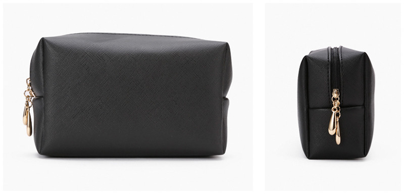 Saffiano PU Leather Travel Cosmetic Pouch For Women