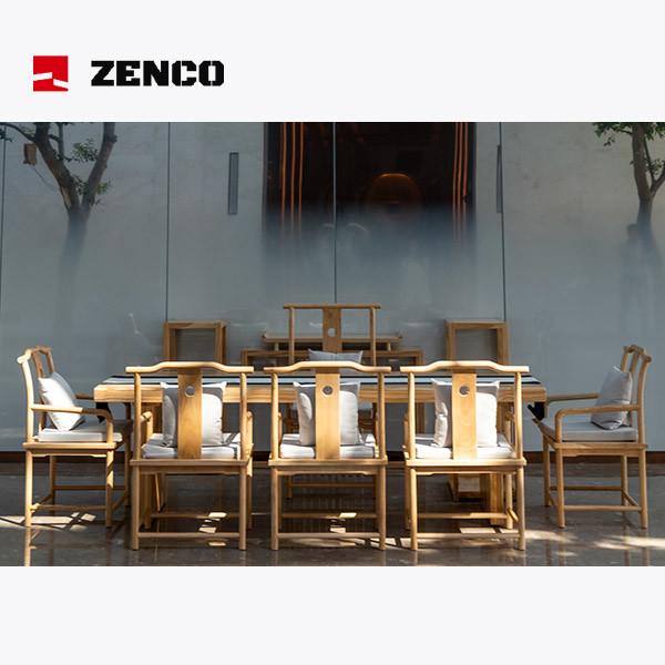 Hotel Lobby Furniture Set Contains Solid Wood Made Of Tea Table, Tea Chair,