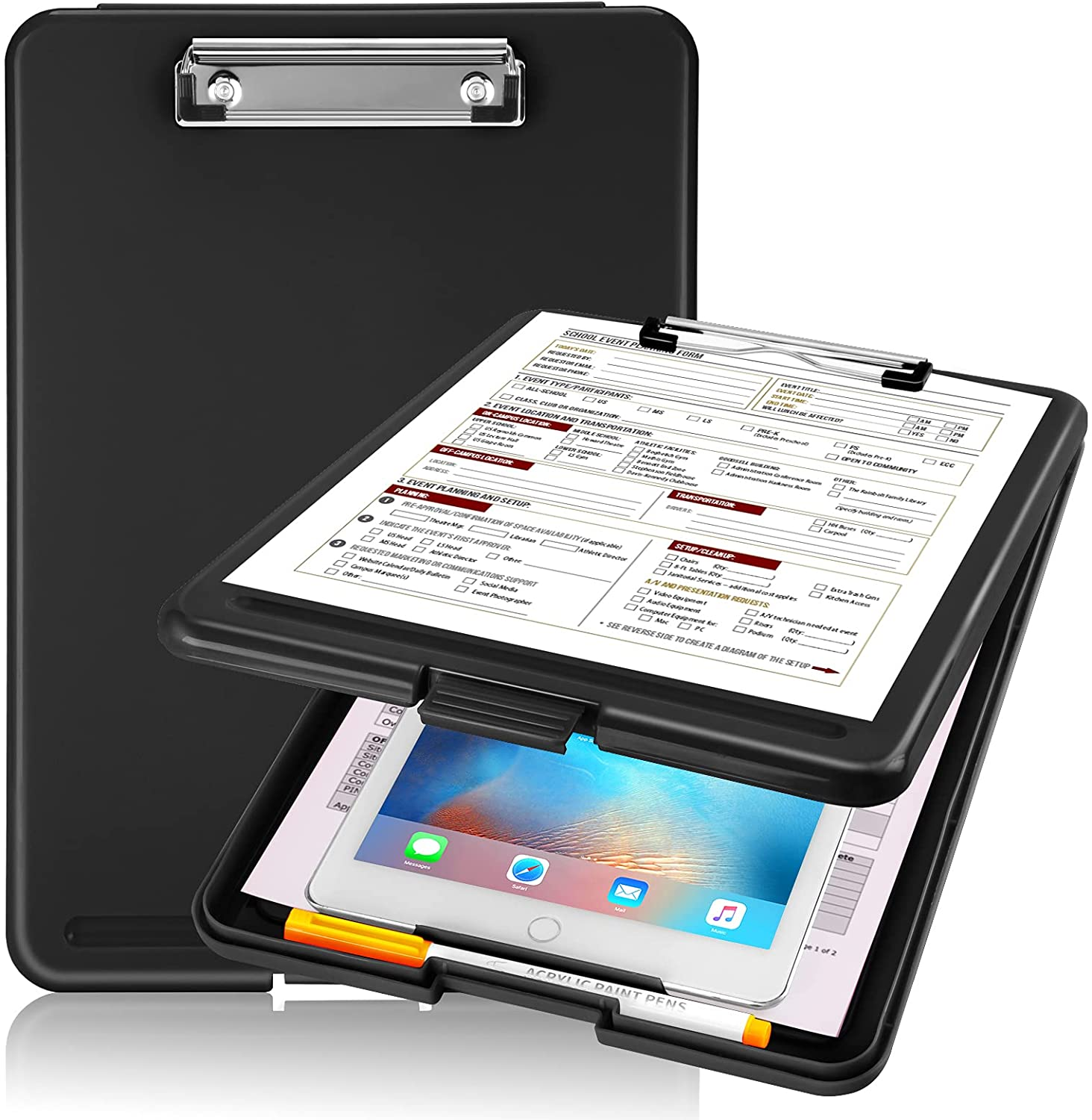 Eco-friendly A4 Plastic Foldable Clipboard Storage Nursing Clipboard Document Case