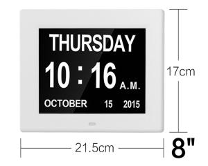 Buy cheap 8 Inch Video Brochure Card LED Digital Desk Electronic Perpetual Calendar Alarm Day Clock White Color/UL Adapter/Extra l product