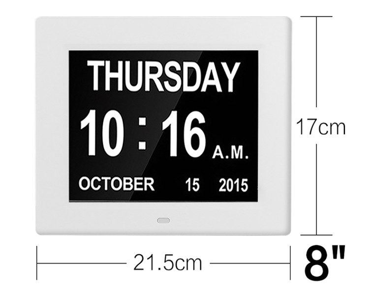 Digital Clock Invitation Lcd Video Greeting Card 5 Alarm Options 1024*768 Resolution